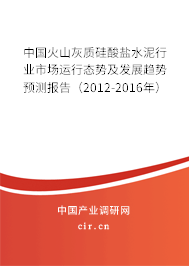 中國火山灰質(zhì)硅酸鹽水泥行業(yè)市場運行態(tài)勢及發(fā)展趨勢預(yù)測報告(2012-2016年) 中國火山灰質(zhì)硅酸鹽水泥行業(yè)市場運行態(tài)勢及發(fā)展趨勢預(yù)測報告(2012-2016年)