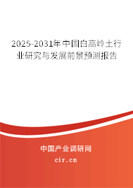 2025-2031年中國(guó)白高嶺土行業(yè)研究與發(fā)展前景預(yù)測(cè)報(bào)告