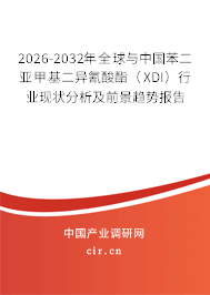 2026-2032年全球與中國苯二亞甲基二異氰酸酯(XDI)行業(yè)現(xiàn)狀分析及前景趨勢報告 2026-2032年全球與中國苯二亞甲基二異氰酸酯(XDI)行業(yè)現(xiàn)狀分析及前景趨勢報告