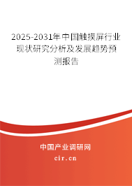 2025-2031年中國觸摸屏行業(yè)現(xiàn)狀研究分析及發(fā)展趨勢預(yù)測報(bào)告