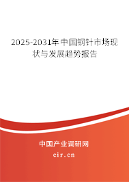 2025-2031年中國鋼針市場現(xiàn)狀與發(fā)展趨勢報告