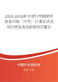 2026-2032年全球與中國聚碳酸亞丙酯（PPC）行業(yè)現(xiàn)狀調(diào)研分析及發(fā)展趨勢研究報告