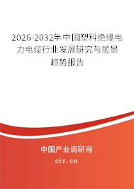 2025-2031年中國塑料絕緣電力電纜行業(yè)發(fā)展研究與前景趨勢(shì)報(bào)告 2025-2031年中國塑料絕緣電力電纜行業(yè)發(fā)展研究與前景趨勢(shì)報(bào)告