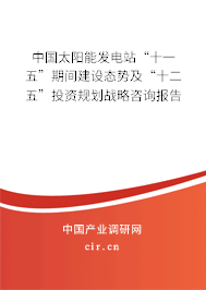 中國(guó)太陽(yáng)能發(fā)電站“十一五”期間建設(shè)態(tài)勢(shì)及“十二五”投資規(guī)劃戰(zhàn)略咨詢報(bào)告