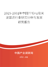 2025-2031年中國(guó)77GHz毫米波雷達(dá)行業(yè)研究分析與發(fā)展趨勢(shì)報(bào)告