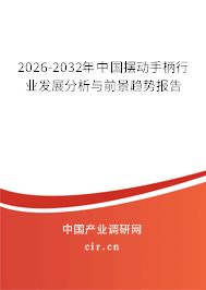 2026-2032年中國(guó)擺動(dòng)手柄行業(yè)發(fā)展分析與前景趨勢(shì)報(bào)告
