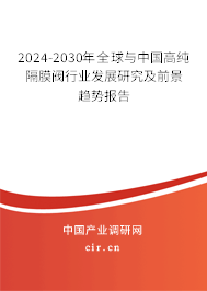 2024-2030年全球與中國高純隔膜閥行業(yè)發(fā)展研究及前景趨勢報告 2024-2030年全球與中國高純隔膜閥行業(yè)發(fā)展研究及前景趨勢報告