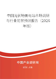 中國光伏地面電站市場調研與行業(yè)前景預測報告(2025年版) 中國光伏地面電站市場調研與行業(yè)前景預測報告(2025年版)