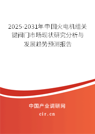 2025-2031年中國火電機組關鍵閥門市場現(xiàn)狀研究分析與發(fā)展趨勢預測報告