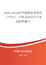 2026-2032年中國(guó)聚亞苯基砜（PPSU）市場(chǎng)調(diào)查研究與發(fā)展趨勢(shì)報(bào)告