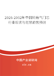 2026-2032年中國(guó)輪胎氣門(mén)芯行業(yè)現(xiàn)狀與前景趨勢(shì)預(yù)測(cè) 2026-2032年中國(guó)輪胎氣門(mén)芯行業(yè)現(xiàn)狀與前景趨勢(shì)預(yù)測(cè)