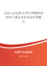 2025-2031年全球與中國特效制作行業(yè)現(xiàn)狀及發(fā)展前景報告 2025-2031年全球與中國特效制作行業(yè)現(xiàn)狀及發(fā)展前景報告