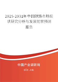 2025-2031年中國鐵路市場現(xiàn)狀研究分析與發(fā)展前景預(yù)測報(bào)告