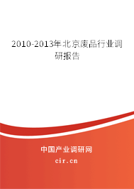 2010-2013年北京廢品行業(yè)調(diào)研報(bào)告