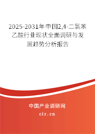 2025-2031年中國2,4-二氯苯乙酸行業(yè)現(xiàn)狀全面調(diào)研與發(fā)展趨勢分析報(bào)告 2025-2031年中國2,4-二氯苯乙酸行業(yè)現(xiàn)狀全面調(diào)研與發(fā)展趨勢分析報(bào)告