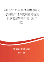 2025-2031年全球與中國(guó)電化學(xué)儲(chǔ)能市場(chǎng)深度調(diào)查分析及發(fā)展前景研究報(bào)告(已下架) 2025-2031年全球與中國(guó)電化學(xué)儲(chǔ)能市場(chǎng)深度調(diào)查分析及發(fā)展前景研究報(bào)告(已下架)