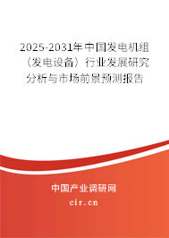 2025-2031年中國(guó)發(fā)電機(jī)組（發(fā)電設(shè)備）行業(yè)發(fā)展研究分析與市場(chǎng)前景預(yù)測(cè)報(bào)告