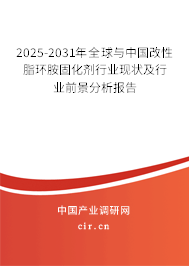 2025-2031年全球與中國(guó)改性脂環(huán)胺固化劑行業(yè)現(xiàn)狀及行業(yè)前景分析報(bào)告