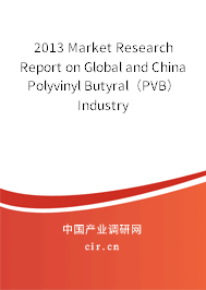 2013 Market Research Report on Global and China Polyvinyl Butyral（PVB） Industry