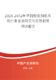 2026-2032年中國智能鑰匙系統(tǒng)行業(yè)發(fā)展研究與前景趨勢預測報告
