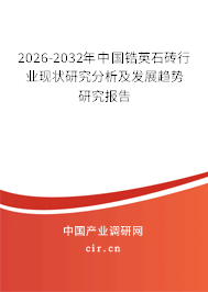 2026-2032年中國鋯英石磚行業(yè)現(xiàn)狀研究分析及發(fā)展趨勢研究報告