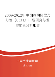 2009-2012年中國(guó)冷陰極螢光燈管（CCFL）市場(chǎng)研究與發(fā)展前景分析報(bào)告