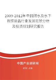 2009-2012年中國潛水及水下救撈裝備行業(yè)發(fā)展前景分析及投資規(guī)劃研究報告 2009-2012年中國潛水及水下救撈裝備行業(yè)發(fā)展前景分析及投資規(guī)劃研究報告