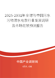 2025-2031年全球與中國污水污物潛水電泵行業(yè)發(fā)展調(diào)研及市場前景預(yù)測報告