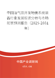 中國油氣田開發(fā)地面系統(tǒng)裝備行業(yè)發(fā)展現(xiàn)狀分析與市場前景預測報告（2025-2031年）