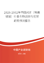 2026-2032年中國AST（地面儲罐）行業(yè)市場調(diào)研與前景趨勢預(yù)測報告