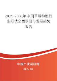 2025-2031年中國草莓種植行業(yè)現(xiàn)狀全面調(diào)研與發(fā)展趨勢報告 2025-2031年中國草莓種植行業(yè)現(xiàn)狀全面調(diào)研與發(fā)展趨勢報告