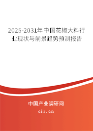 2025-2031年中國(guó)花椒大料行業(yè)現(xiàn)狀與前景趨勢(shì)預(yù)測(cè)報(bào)告