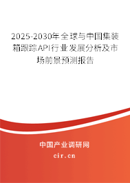 2025-2030年全球與中國(guó)集裝箱跟蹤API行業(yè)發(fā)展分析及市場(chǎng)前景預(yù)測(cè)報(bào)告