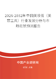 2026-2032年中國美妝蛋（美容工具）行業(yè)發(fā)展分析與市場前景預測報告
