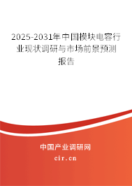 2025-2031年中國模塊電容行業(yè)現(xiàn)狀調(diào)研與市場前景預(yù)測報(bào)告