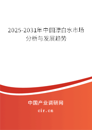 2025-2031年中國漂白水市場分析與發(fā)展趨勢