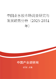 中國止水膠市場(chǎng)調(diào)查研究與發(fā)展趨勢(shì)分析（2025-2031年）