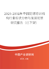 2025-2031年中國足球培訓機構行業(yè)現狀分析與發(fā)展前景研究報告（已下架）