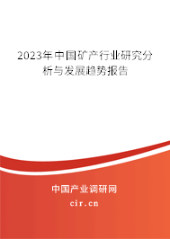 2023年中國礦產(chǎn)行業(yè)研究分析與發(fā)展趨勢報告