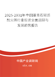 2025-2031年中國(guó)董青石輕質(zhì)耐火磚行業(yè)現(xiàn)狀全面調(diào)研與發(fā)展趨勢(shì)報(bào)告