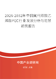 2026-2032年中國氟代碳酸乙烯酯FEC行業(yè)發(fā)展分析與前景趨勢報告