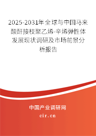 2025-2031年全球與中國馬來酸酐接枝聚乙烯-辛烯彈性體發(fā)展現(xiàn)狀調(diào)研及市場前景分析報告