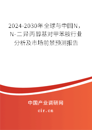 2024-2030年全球與中國N，N-二異丙醇基對(duì)甲苯胺行業(yè)分析及市場前景預(yù)測(cè)報(bào)告
