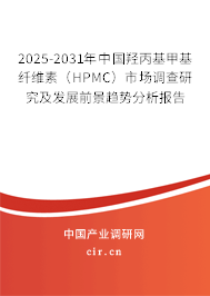 2025-2031年中國羥丙基甲基纖維素（HPMC）市場調(diào)查研究及發(fā)展前景趨勢分析報(bào)告