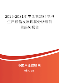 2024-2030年中國氫燃料電池生產(chǎn)設(shè)備發(fā)展現(xiàn)狀分析與前景趨勢報告