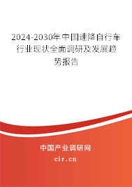 2024-2030年中國速降自行車行業(yè)現(xiàn)狀全面調研及發(fā)展趨勢報告