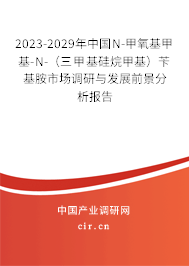 2023-2029年中國N-甲氧基甲基-N-(三甲基硅烷甲基)芐基胺市場調研與發(fā)展前景分析報告 2023-2029年中國N-甲氧基甲基-N-(三甲基硅烷甲基)芐基胺市場調研與發(fā)展前景分析報告