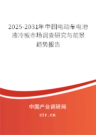 2025-2031年中國電動車電池液冷板市場調(diào)查研究與前景趨勢報告