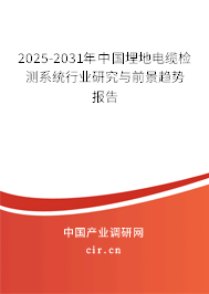 2025-2031年中國(guó)埋地電纜檢測(cè)系統(tǒng)行業(yè)研究與前景趨勢(shì)報(bào)告