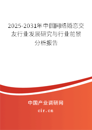 2025-2031年中國(guó)網(wǎng)絡(luò)婚戀交友行業(yè)發(fā)展研究與行業(yè)前景分析報(bào)告
